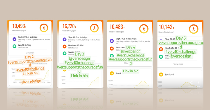 Verz10k Steps Challenge result of Ann, Sales Manager