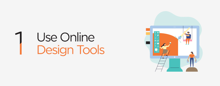Use online design tools for scheduling social media posts during the holidays
