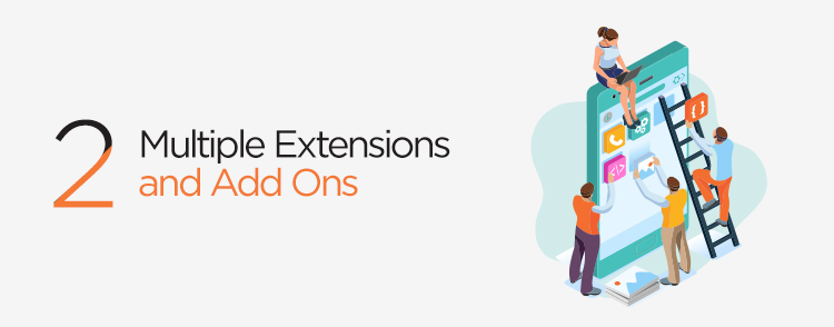 Multiple extensions and Add Ons in Magento and Shopify