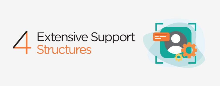Extensive support structures