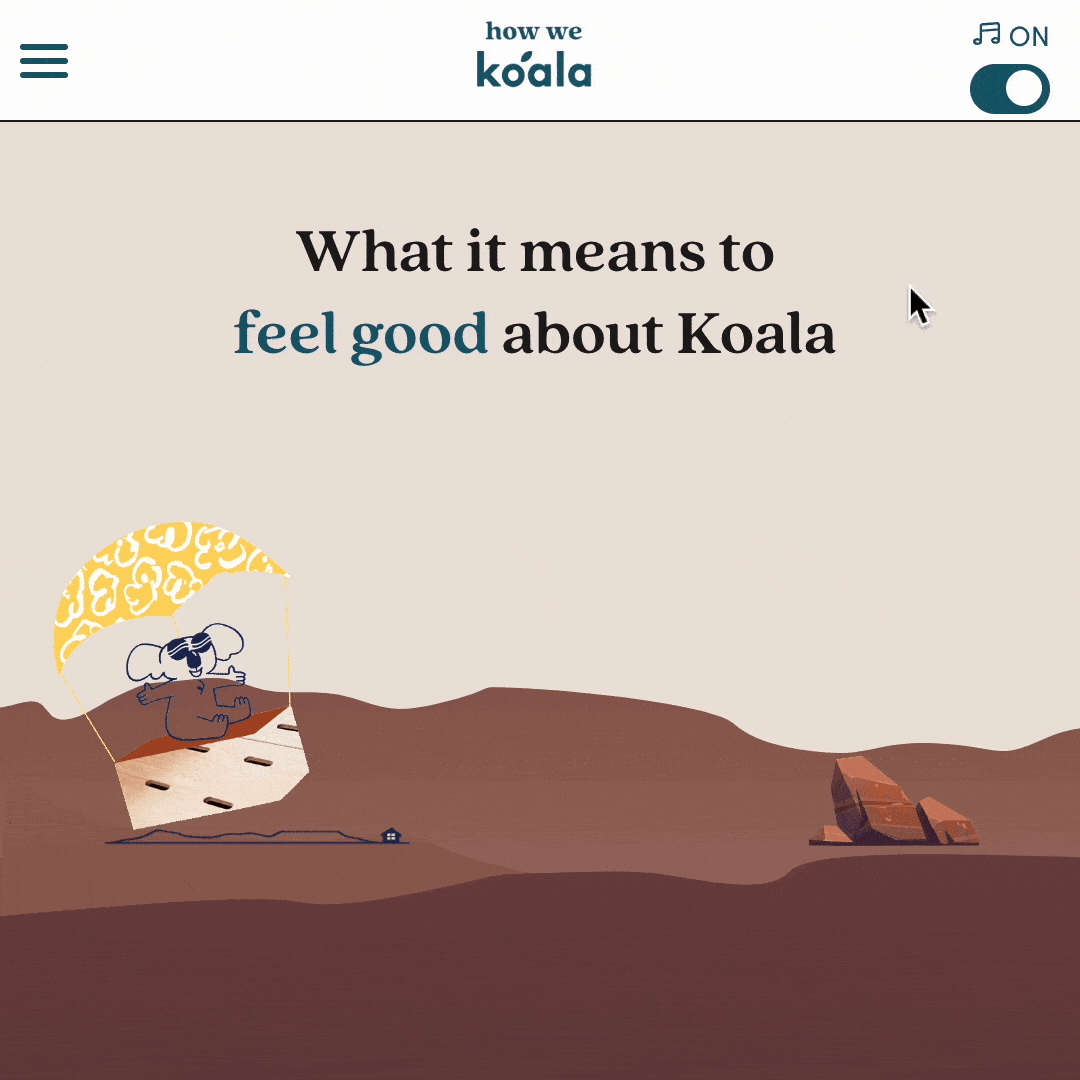 How We Koala website design concept